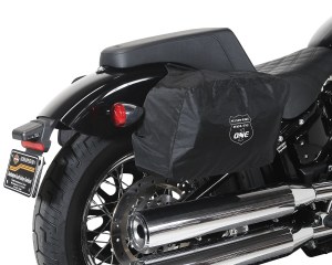 Photo of saddlebag with rain cover installed